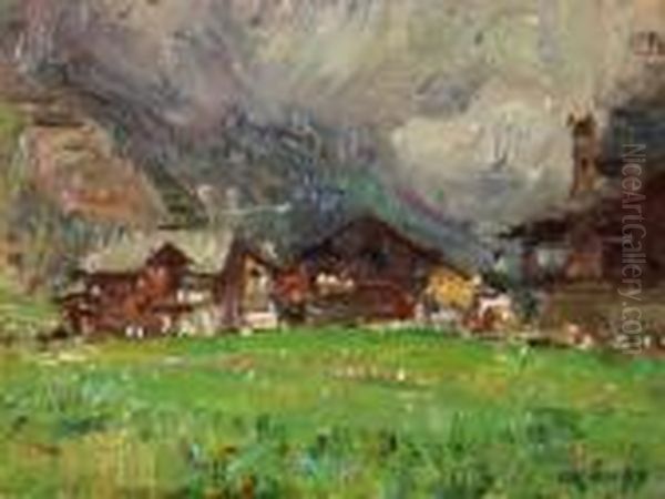 Baite In Montagna, Gressoney Oil Painting by Alessandro Lupo