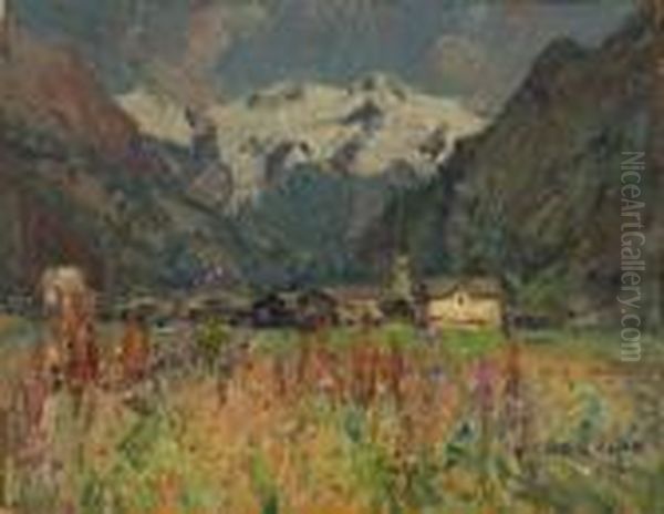 Gressoney St-jean Oil Painting by Alessandro Lupo