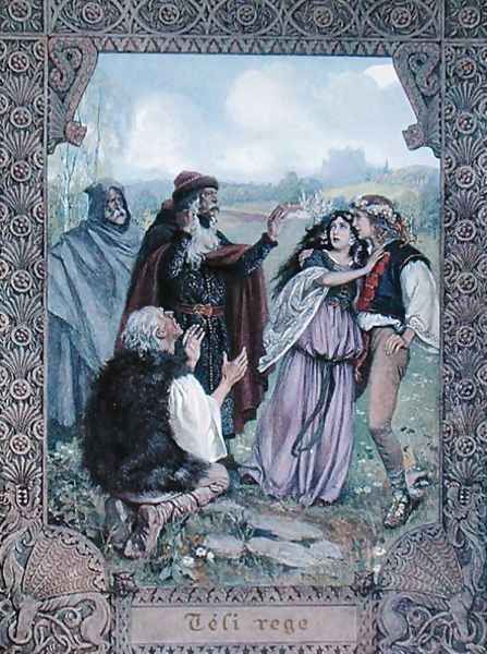 Illustration from The Winters Tale by William Shakespeare 1564-1616 c.1900 Oil Painting by Christian August Printz