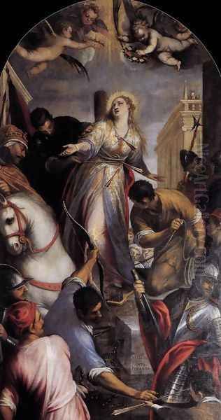 Martyrdom of St Christina Oil Painting by Sante Peranda