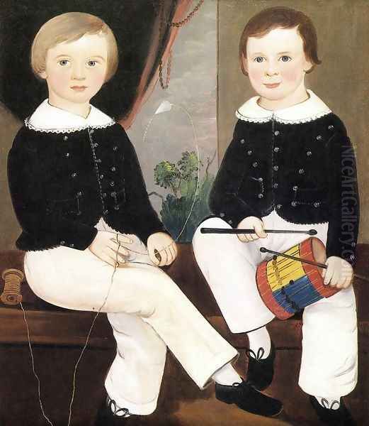 Isaac Josiah and William Mulford Hand Oil Painting by William Matthew Prior