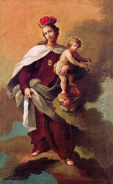 The Madonna of the Carmelites Oil Painting by Rafael Jimeno y Planes