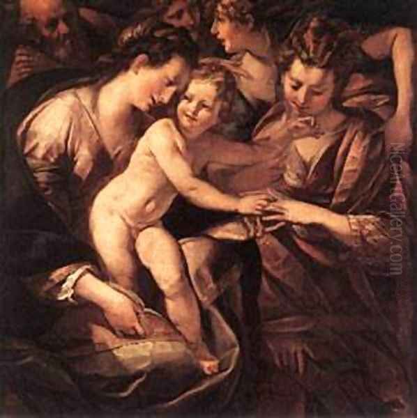 The Mystic Marriage Of St Catherine Oil Painting by Carlo Antonio Procaccini