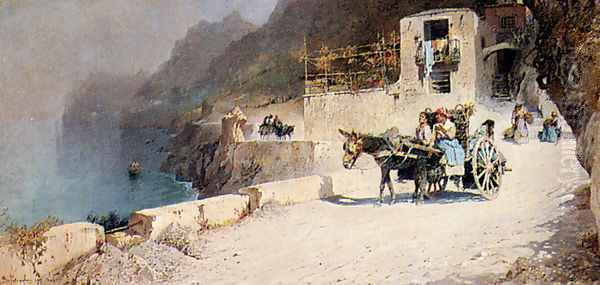 The Amalfi Coast Oil Painting by Salvatore Petruolo