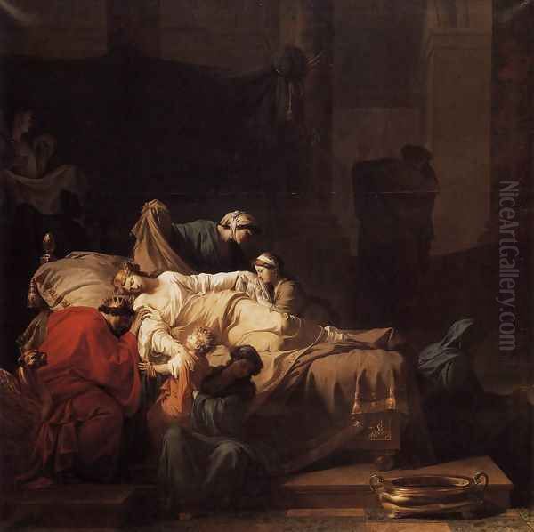 Alceste mourante 1785 Oil Painting by Jean-Francois-Pierre Peyron