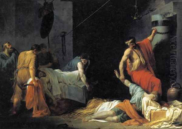 The Funeral of Miltiades 1782 Oil Painting by Jean-Francois-Pierre Peyron