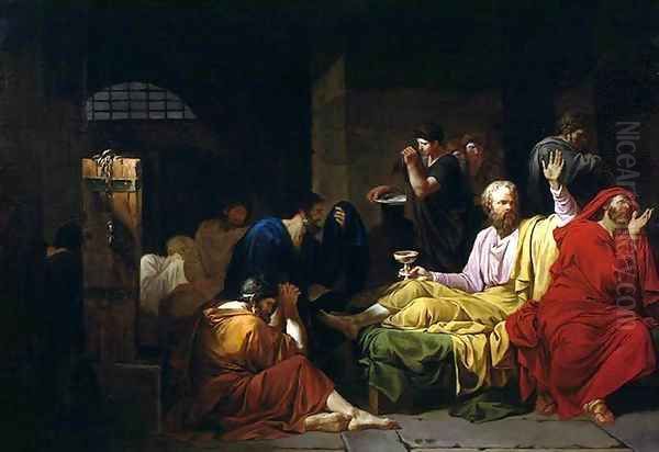 The Death of Socrates Oil Painting by Jean-Francois-Pierre Peyron