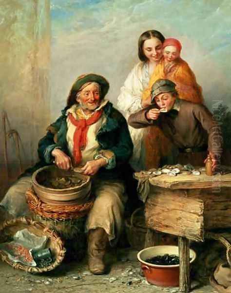 Oysters, Young Sir Oil Painting by Henry Perlee Parker