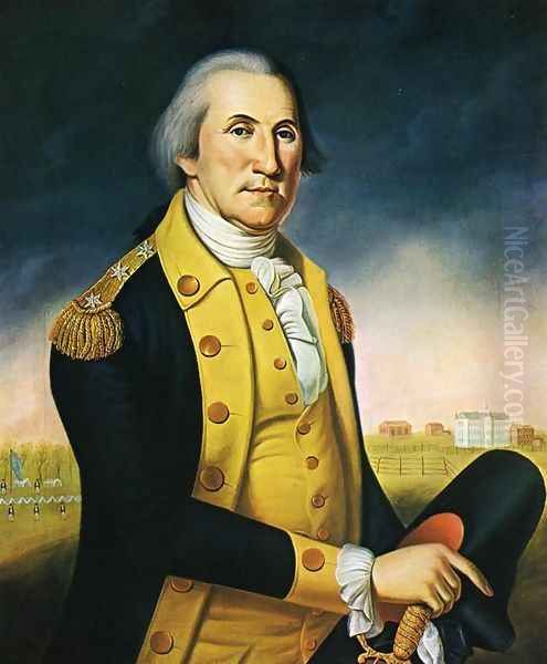 Portrait of George Washington before Nassau Hall Oil Painting by Charles Peale Polk