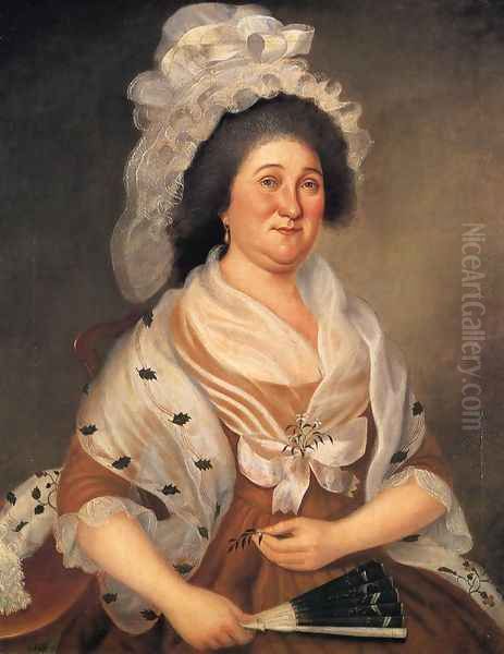 Mrs. Elijah Etting Oil Painting by Charles Peale Polk