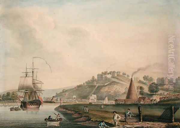 Clifton from the River Avon Oil Painting by Nicholas Pocock