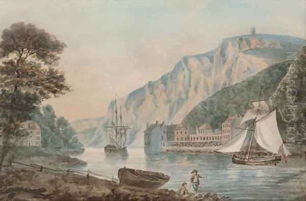 Shipping on the Avon Oil Painting by Nicholas Pocock