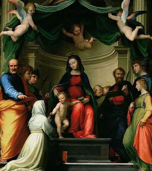 The Mystic Marriage of St. Catherine of Siena with Saints 1511 Oil Painting by Fra Bartolommeo della Porta