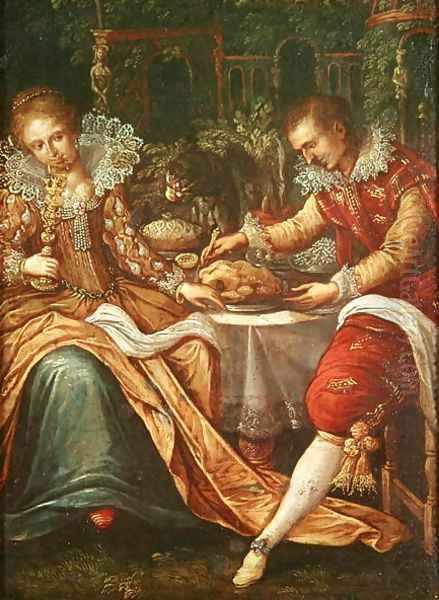 The Five Senses Taste Oil Painting by Frans, the Elder Pourbus