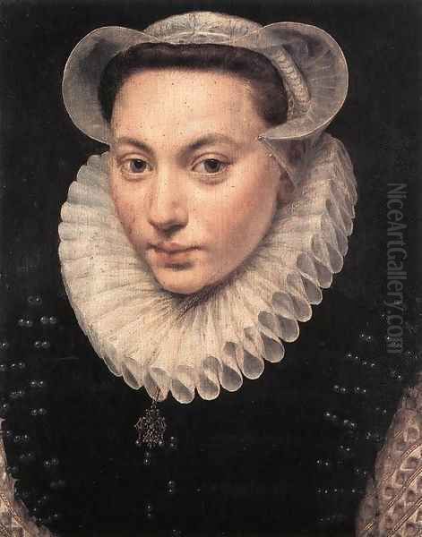 Portrait of a Young Woman Oil Painting by Frans, the Elder Pourbus