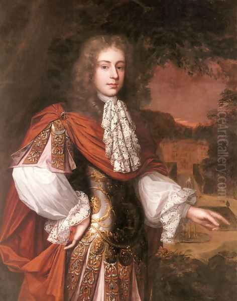 Portrait of William Tighe (1657-1679) Oil Painting by Thomas Pooley