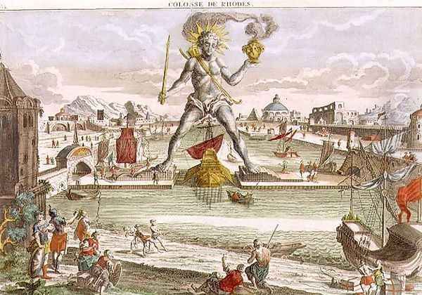 The Colossus of Rhodes, second Wonder of the World Oil Painting by Georg Balthasar Probst