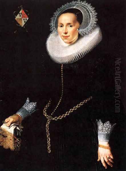 Portrait of Johanna Le Maire Oil Painting by Nicolaes Eliasz. Pickenoy