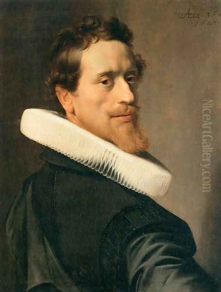 Self-Portrait at the Age of Thirty-Six Oil Painting by Nicolaes Eliasz. Pickenoy