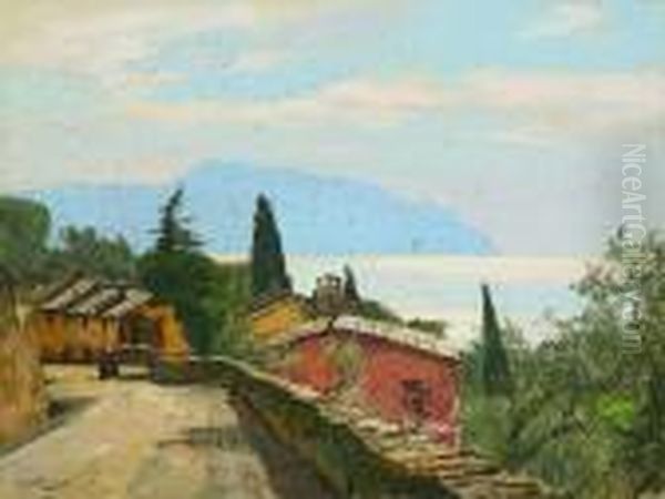 Bei Nervi Oil Painting by Georg Macco