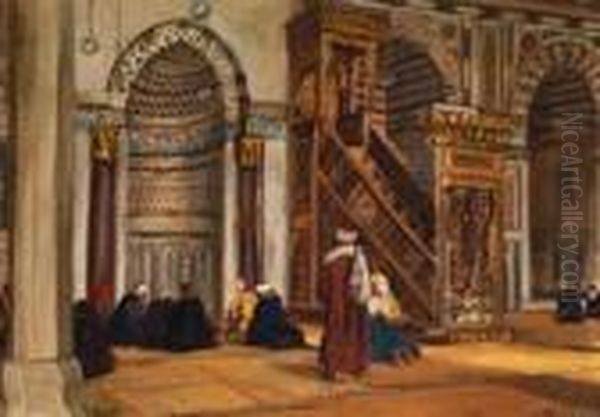 Die Al Burdayni-moschee In Kairo Oil Painting by Georg Macco