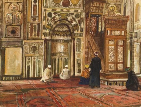 La Mosquee De Al Burdayni, Le Caire Oil Painting by Georg Macco