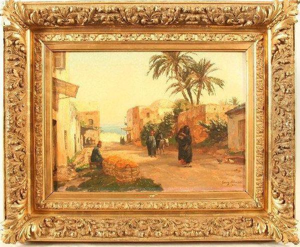 Strasenszene In Beirut Oil Painting by Georg Macco