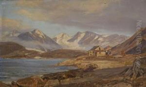 Spitzbergen - In Der Virgo
 Bay. Oil Painting by Georg Macco