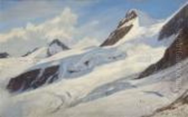 Auf Dem Jungfraujoch. Oil Painting by Georg Macco