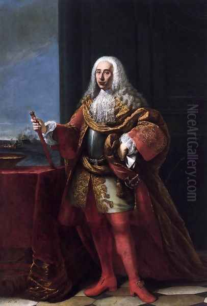 Portrait of the Nobleman Gerolamo Maria Balbi 1751-53 Oil Painting by Fortunato Pasquetti