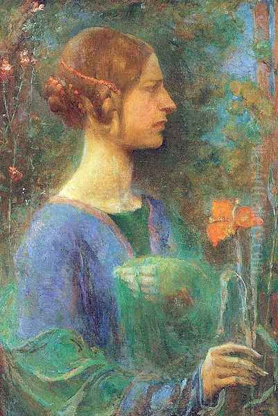 The Red Lily 1914 Oil Painting by Clara Weaver Parrish