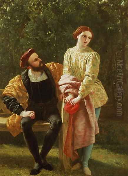 Orsino and Viola Oil Painting by Frederick Richard Pickersgill