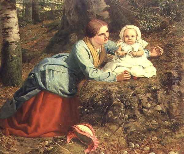 The Path Where The Brown Leaves Are Spread, 1862 Oil Painting by Frederick Richard Pickersgill