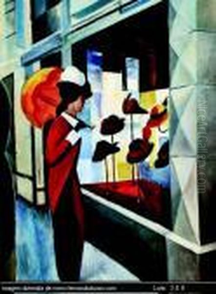 Untitled Oil Painting by August Macke