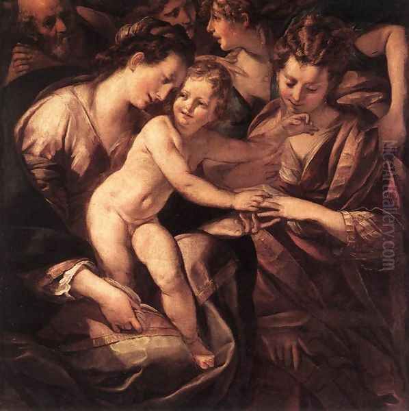 The Mystic Marriage of St Catherine Oil Painting by Giulio Cesare Procaccini