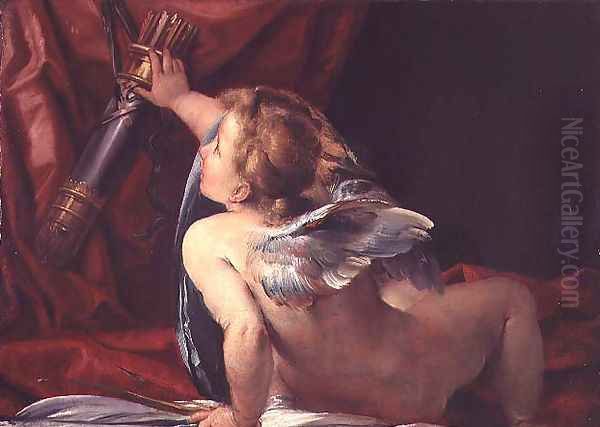 Cupid Oil Painting by Giulio Cesare Procaccini