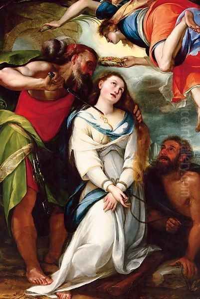 The martyrdom of Saint Agnes Oil Painting by Giulio Cesare Procaccini