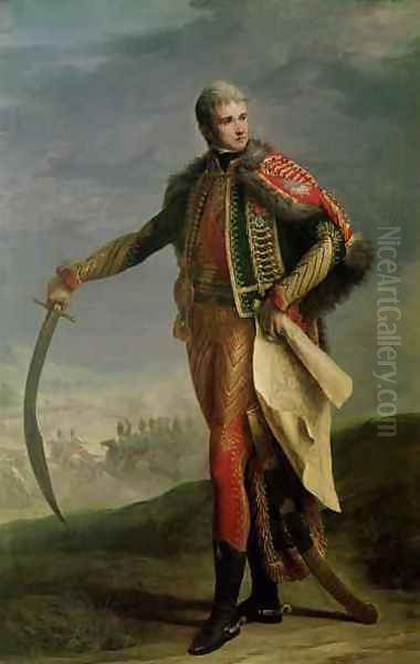 Portrait of Jean Lannes 1769-1809 Duke of Montebello, 1805-10 Oil Painting by Jean Charles Nicaise Perrin