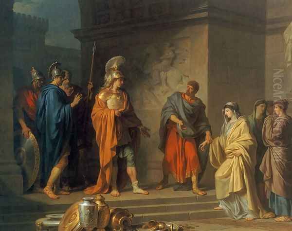 La Generosite De Scipio (The Generosity of Scipio) Oil Painting by Jean Charles Nicaise Perrin