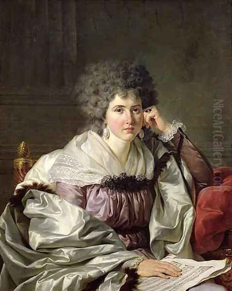 Madame Nicaise Perrin, nee Catherine Deleuze Oil Painting by Jean Charles Nicaise Perrin