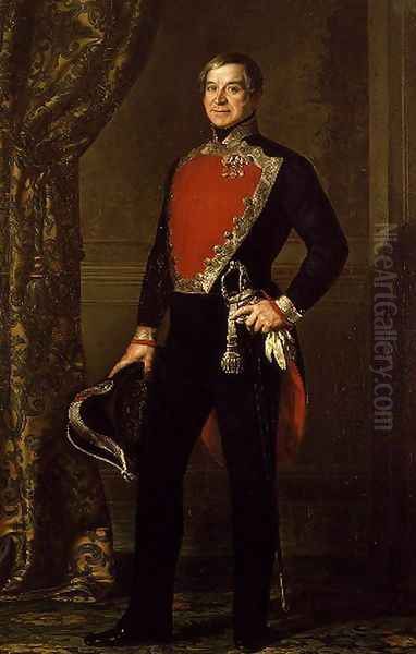 Portrait of Don Francisco Ignacio de Monserrat 1842-50 Oil Painting by Luis Lopez Piquer