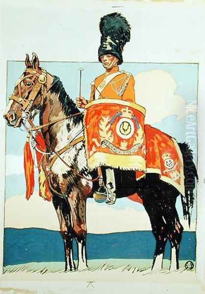 Drum Horse of the Scots Greys, 1915 Oil Painting by Edward Penfield