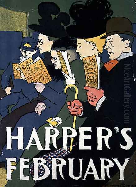 Harpers February, 1897 Oil Painting by Edward Penfield