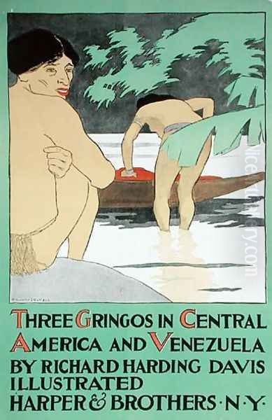 Cover illustration for Three Gringos in Central America and Venezuela, by Richard Harding Davis 1864-1916, published 1896 Oil Painting by Edward Penfield