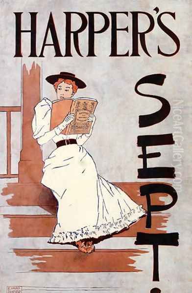 Harpers Sept., 1896 Oil Painting by Edward Penfield