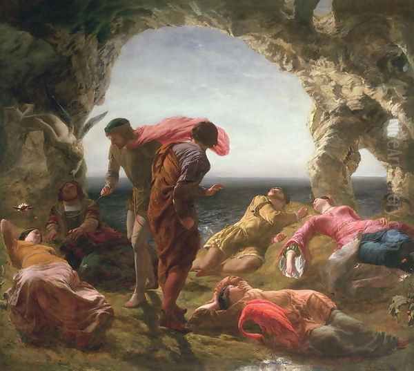 Scene from The Tempest, 1856 Oil Painting by Paul Falconer Poole