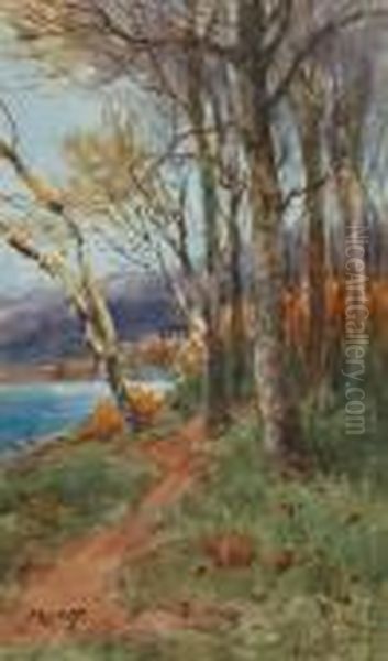 Autumn Oil Painting by John MacWhirter