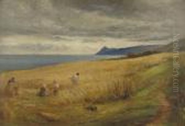 Harvesting - Arran Oil Painting by John MacWhirter