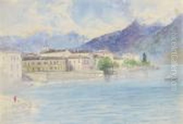 Lake Como Oil Painting by John MacWhirter