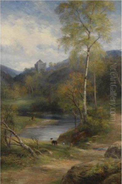 A Highland Castle Oil Painting by John MacWhirter